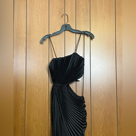 Alice + Olivia Pleated Cut-Out Midi-Dress size 0 - Picture 8 of 14